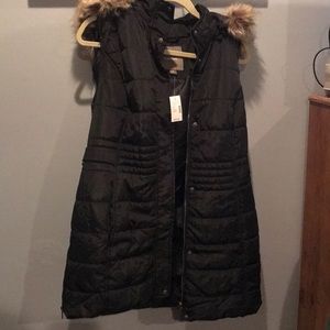 Long puffer vest